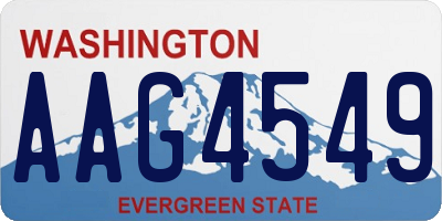 WA license plate AAG4549