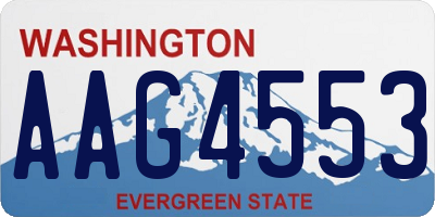 WA license plate AAG4553