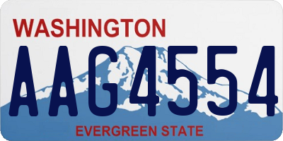 WA license plate AAG4554