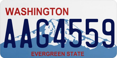 WA license plate AAG4559