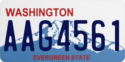 WA license plate AAG4561