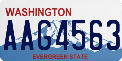 WA license plate AAG4563