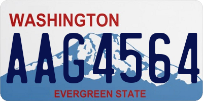 WA license plate AAG4564