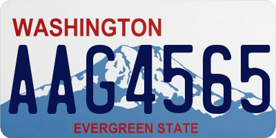 WA license plate AAG4565