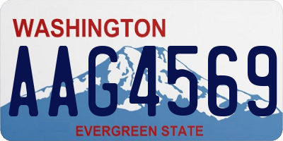 WA license plate AAG4569