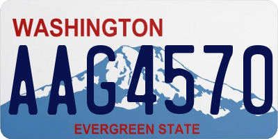WA license plate AAG4570