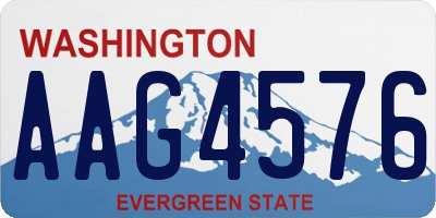 WA license plate AAG4576