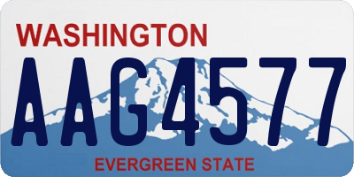 WA license plate AAG4577