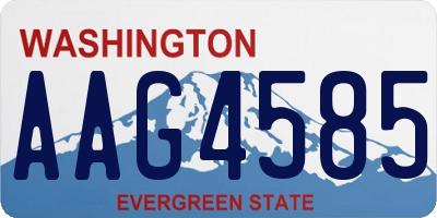 WA license plate AAG4585