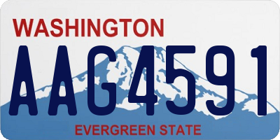 WA license plate AAG4591