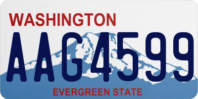 WA license plate AAG4599