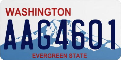 WA license plate AAG4601
