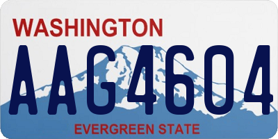 WA license plate AAG4604