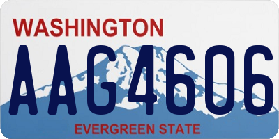WA license plate AAG4606