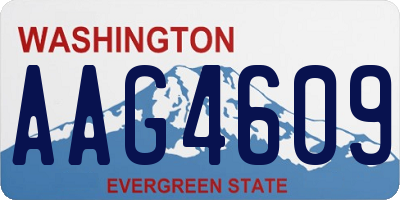 WA license plate AAG4609