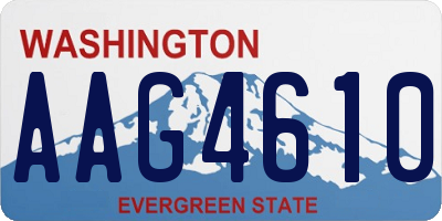 WA license plate AAG4610