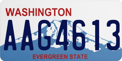 WA license plate AAG4613