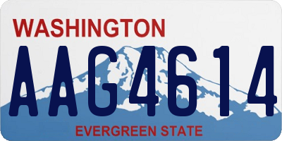 WA license plate AAG4614