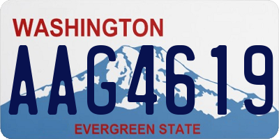 WA license plate AAG4619