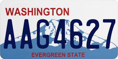 WA license plate AAG4627