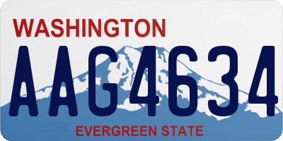 WA license plate AAG4634