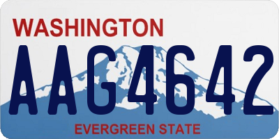 WA license plate AAG4642