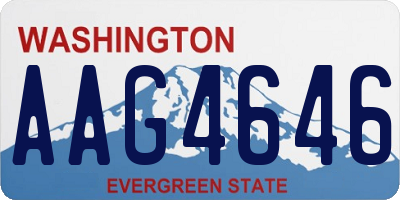WA license plate AAG4646