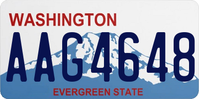WA license plate AAG4648