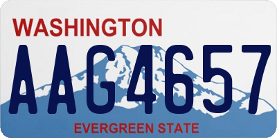 WA license plate AAG4657