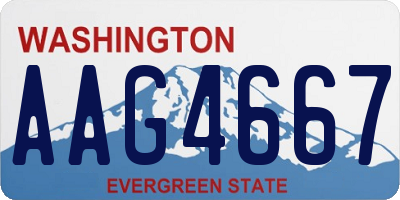 WA license plate AAG4667