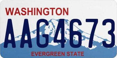 WA license plate AAG4673