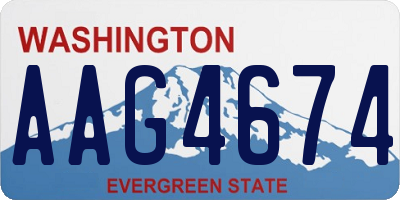 WA license plate AAG4674