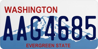 WA license plate AAG4685