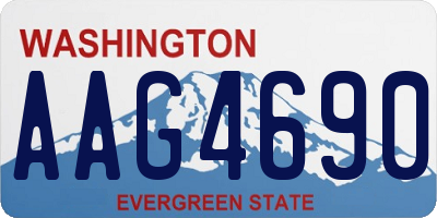 WA license plate AAG4690