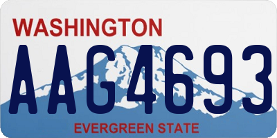 WA license plate AAG4693