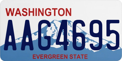 WA license plate AAG4695