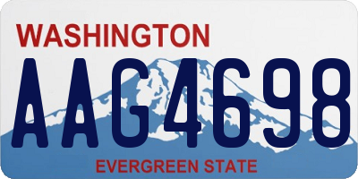WA license plate AAG4698