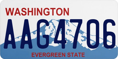 WA license plate AAG4706