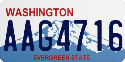 WA license plate AAG4716