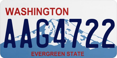 WA license plate AAG4722