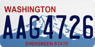 WA license plate AAG4726