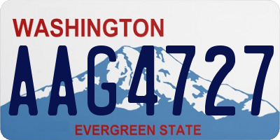 WA license plate AAG4727
