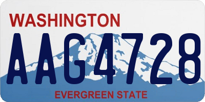 WA license plate AAG4728
