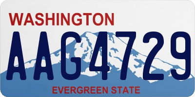 WA license plate AAG4729
