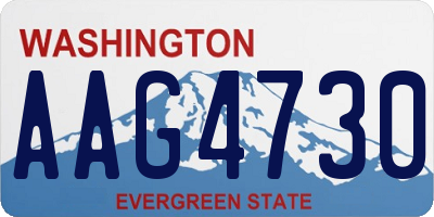 WA license plate AAG4730