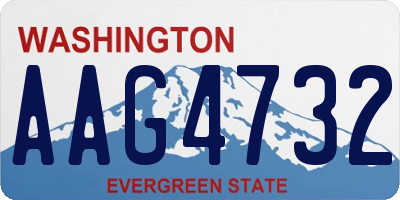 WA license plate AAG4732