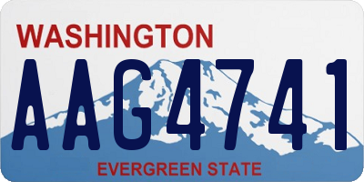 WA license plate AAG4741