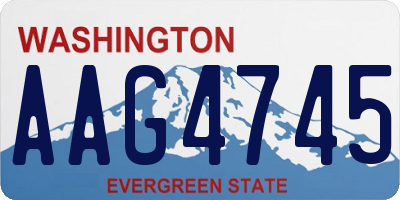 WA license plate AAG4745