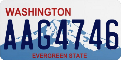 WA license plate AAG4746