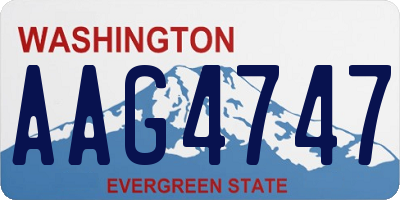 WA license plate AAG4747